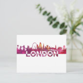 London Skyline Scissor Cut Riesentext Postkarte (Stehend Vorderseite)