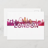 London Skyline Scissor Cut Riesentext Postkarte (Vorne/Hinten)