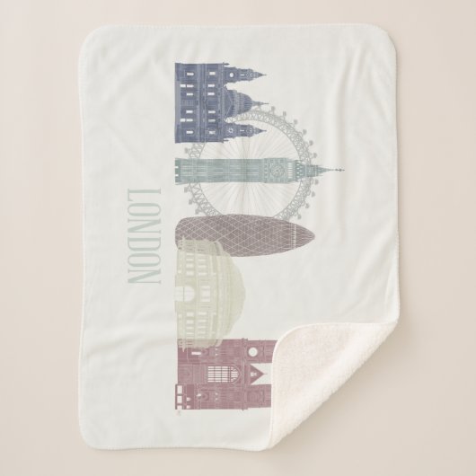 London Skyline Sherpadecke (Vorderseite)