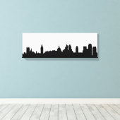 London Skyline Silhouette Cityscape Leinwanddruck (Insitu (Holzboden))