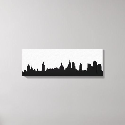 London Skyline Silhouette Cityscape Leinwanddruck (Vorderseite)
