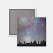 London Skyline Silhouette Cityscape Magnet (Vorderseite/Rückseite)