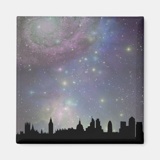 London Skyline Silhouette Cityscape Magnet (Vorne)