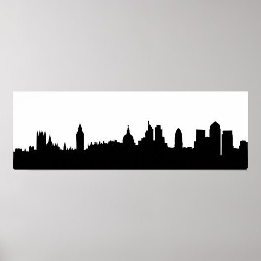 London Skyline Silhouette Cityscape Poster (Vorne)