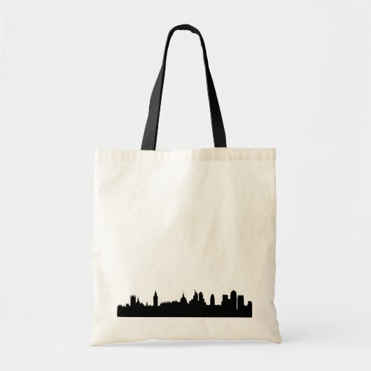 London Skyline Silhouette Cityscape Tragetasche (Vorne)