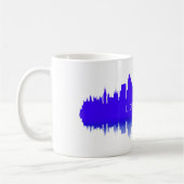 London Skyline Silhouette – Modern Blau Kaffeetasse (Links)