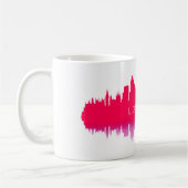 London Skyline Silhouette – Modern Red Kaffeetasse (Links)