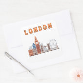 London Skyline Square Stickers (Umschlag)