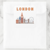 London Skyline Square Stickers (Tasche)
