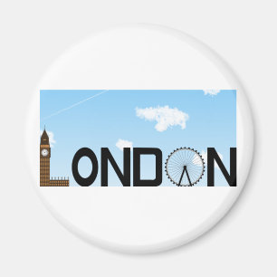 London-Skyline-Tageszeit Magnet