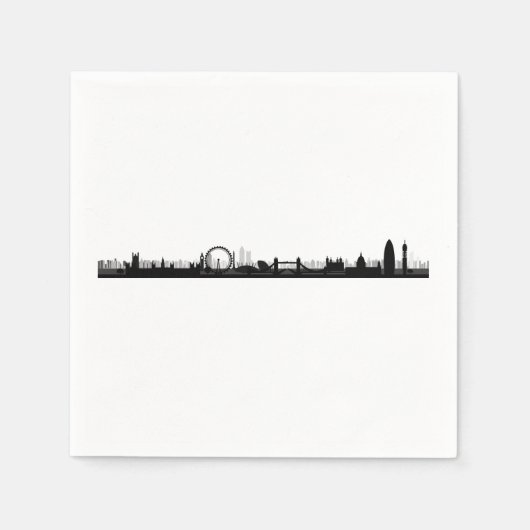 London Skyline Themed Party Paper Napkins Serviette (Vorderseite)