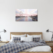 London Skyline Union Jack Flag Leinwanddruck (Insitu (Schlafzimmer))