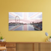 London Skyline Union Jack Flag Leinwanddruck (Insitu (Wohnzimmer))