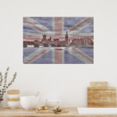 London Skyline Union Jack Flag Poster (Küche)