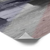 London Skyline Union Jack Flag Poster (Ecke)