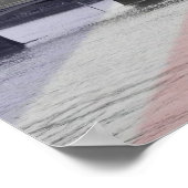 London Skyline Union Jack Flag Poster (Ecke)