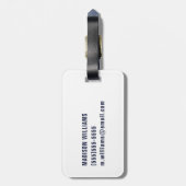 London Skyline - Watercolor Blue Gepäckanhänger (Rückseite vertikal)