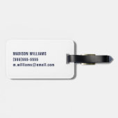 London Skyline - Watercolor Blue Gepäckanhänger (Rückseite horizontal)