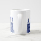 London Skyline - Watercolor Blue Jumbo-Tasse (Rückseite)