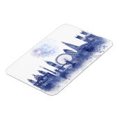 London Skyline - Watercolor Blue Magnet (Linke Seite)
