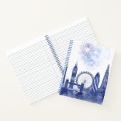 London Skyline - Watercolor Blue Notizblock (Innenseite)