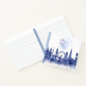 London Skyline - Watercolor Blue Notizblock (Innenseite)