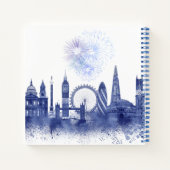 London Skyline - Watercolor Blue Notizblock (Rückseite)