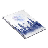 London Skyline - Watercolor Blue Notizblock (Rechte Seite)