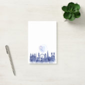 London Skyline - Watercolor Blue Post-it Klebezettel (Büro)