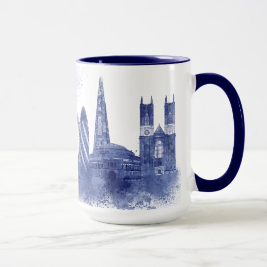 London Skyline - Watercolor Blue Tasse (Rechts)
