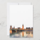 London Skyline Watercolor Elegant Wedding Einladung (Rückseite)