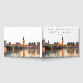 London Skyline Watercolor Wedding Gästebuch (Voll)