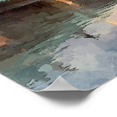 London Skyline Wedding Welcome Sign Poster (Ecke)