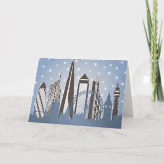 London Snowflakes Feiertagskarte