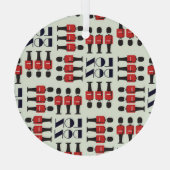 London, Soldaten, nahtlos Ornament Aus Glas (Rückseite)