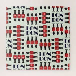 London, Soldaten, nahtloses Muster Puzzle
