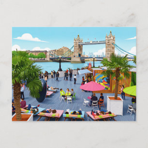 London-Sommer-Szene Postkarte