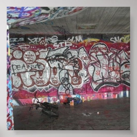 London South Banksy Style Street Art Poster (Vorne)