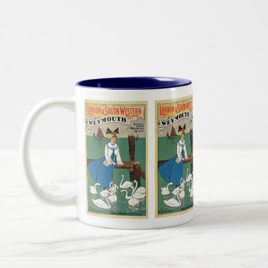 London & Southwest ~ Weymouth Zweifarbige Tasse (Links)