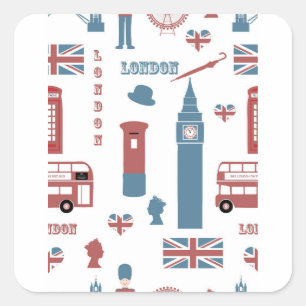 London Special Quadratischer Aufkleber