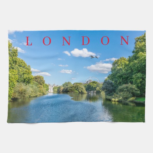 London St.James's Park View Teetuch Geschirrtuch (Horizontal)