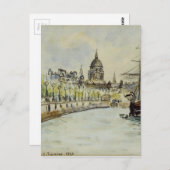London, St. Paul's Cathedral, Camille Pissarro Postkarte (Vorne/Hinten)