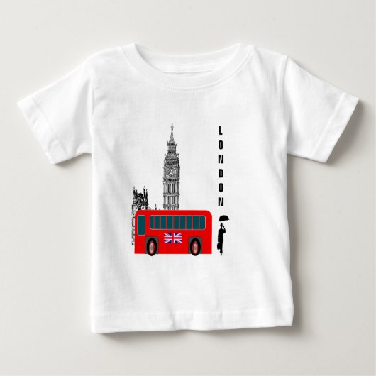 London-Stadt Baby T-shirt (Vorderseite)