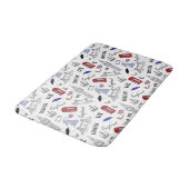 London-Stadt kritzelt Muster Badematte (Schrägansicht)