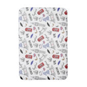 London-Stadt kritzelt Muster Badematte (Vorderseite Vertikal)