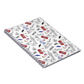 London-Stadt kritzelt Muster Notizblock (Rechte Seite)