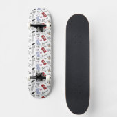 London-Stadt kritzelt Muster Skateboard (Vorderseite)