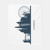 London-Stadt-Skyline Fleecedecke (Vorderseite)