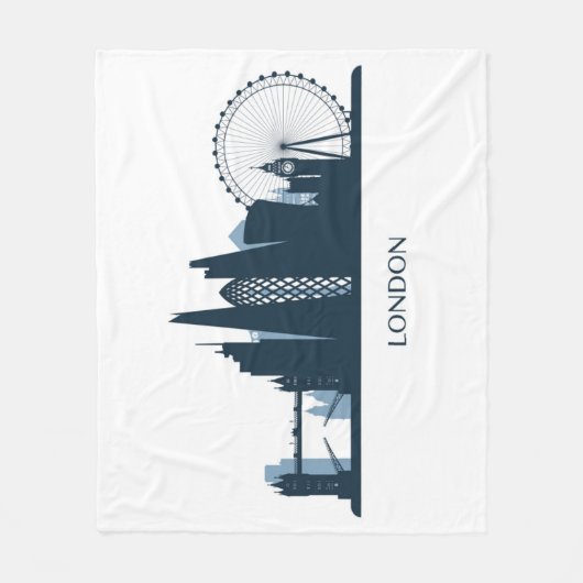 London-Stadt-Skyline Fleecedecke (Vorderseite)