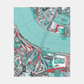 London-Stadt-Struktur-Karte Fleecedecke (Vorderseite)